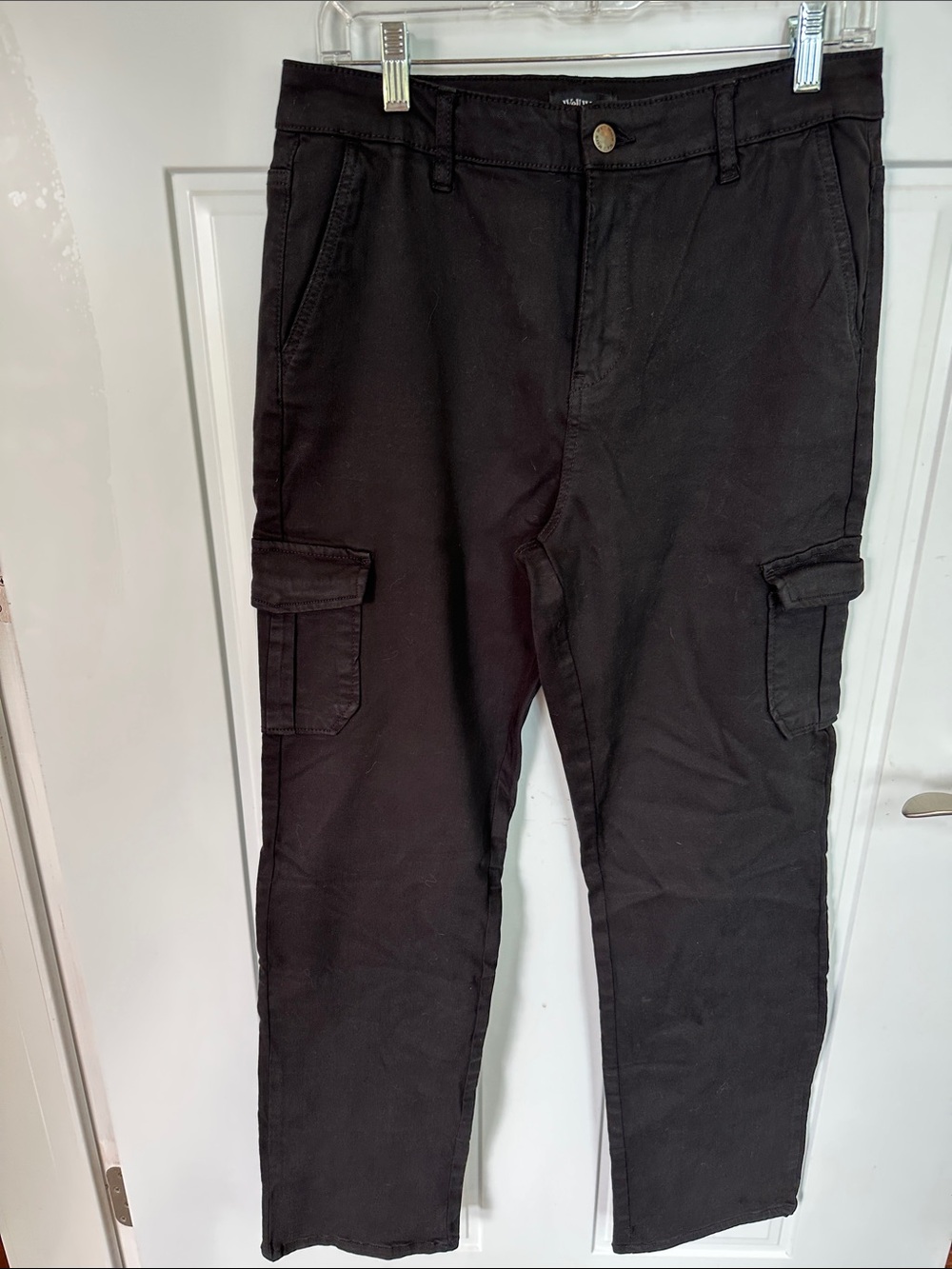 NWT Well Worn Women's Black Cargo Pants with Utility Pockets 12/32